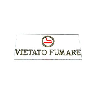 Segnalino Vietato Fumare pex e lettere metallo 310 x 130