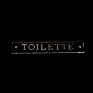Segnalino Toilette pex e lettere metallo 180 x 30