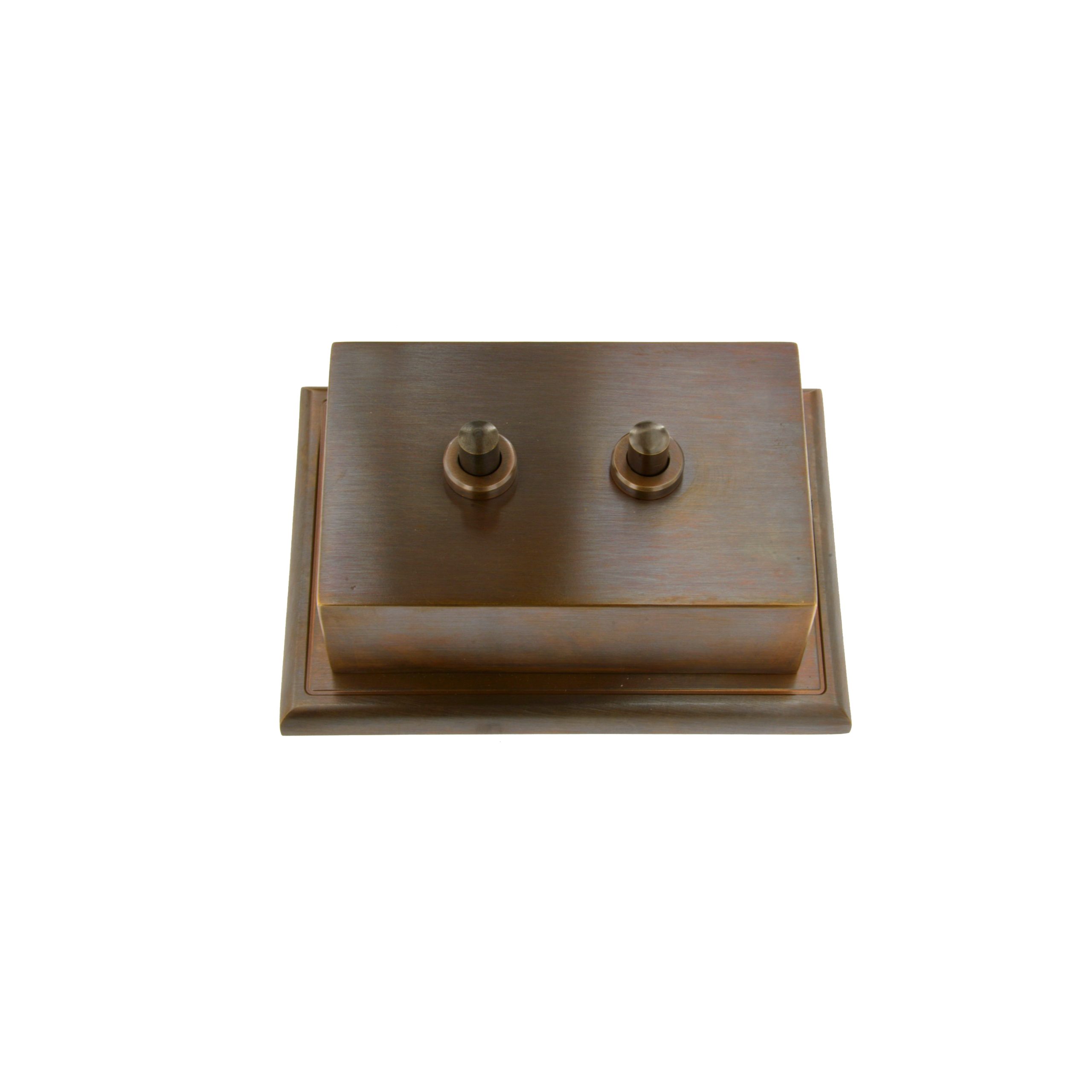 Campanello Pulsantiera Ottone da appoggio 2 pulsanti