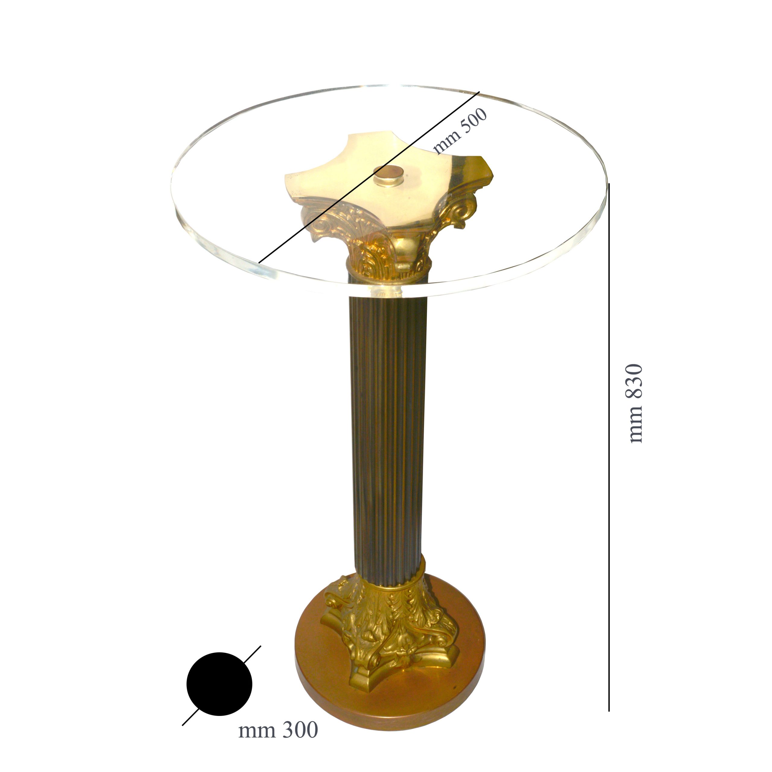 Varie Tavolino Capitello con piano in pex - Image 2